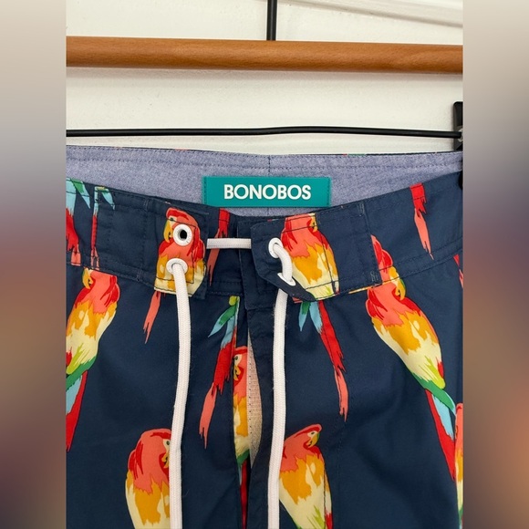 Bonobos Blue and Red Swim Trunks with Elastic Waistband - Picture 13 of 15